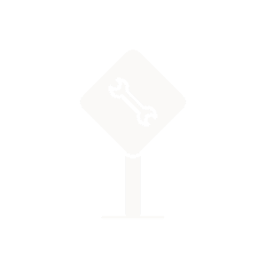 Wrench symbol on a diamond-shaped sign.