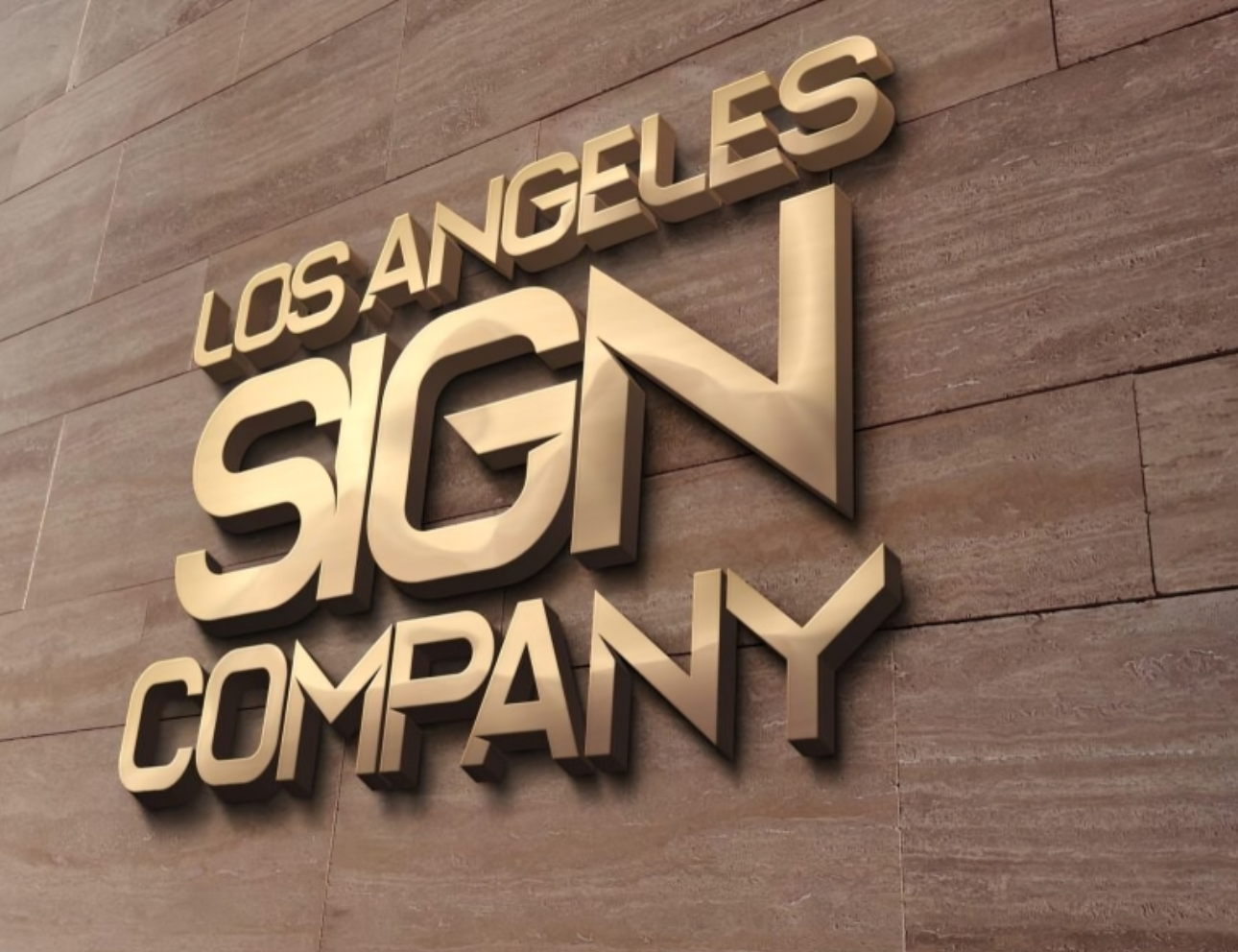Los Angeles Sign Company logo on wall.